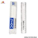 DOMS Q Plastic Scale 15 cm | White Transparent Ruler