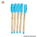 DOMS Inxtra Fine Wood Ball Pen - Blue ( Pack of 5 )