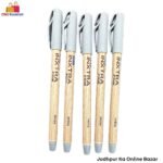DOMS Inxtra Fine Wood Ball Pen - Black ( Pack of 5 )