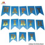 Blue HAPPY BIRTHDAY Paper / Cardboard Banner