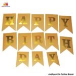 Yellow HAPPY BIRTHDAY Paper / Cardboard Banner