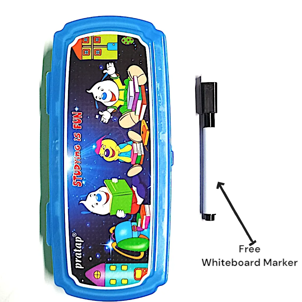product 260185933 Pratap Plastic Pencil Compass Box with Whiteboard area - Image 1