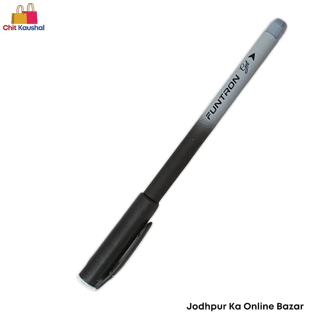 2025/07/1000153638-1.jpg Unomax Funtron Gel Pen - Black - Image 1