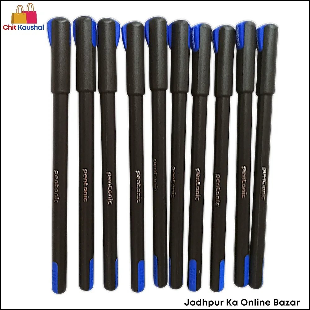 2025/07/1000153653.jpg Link Pentonic Gel Pen - Blue ( Pack of 10 ) - Image 1